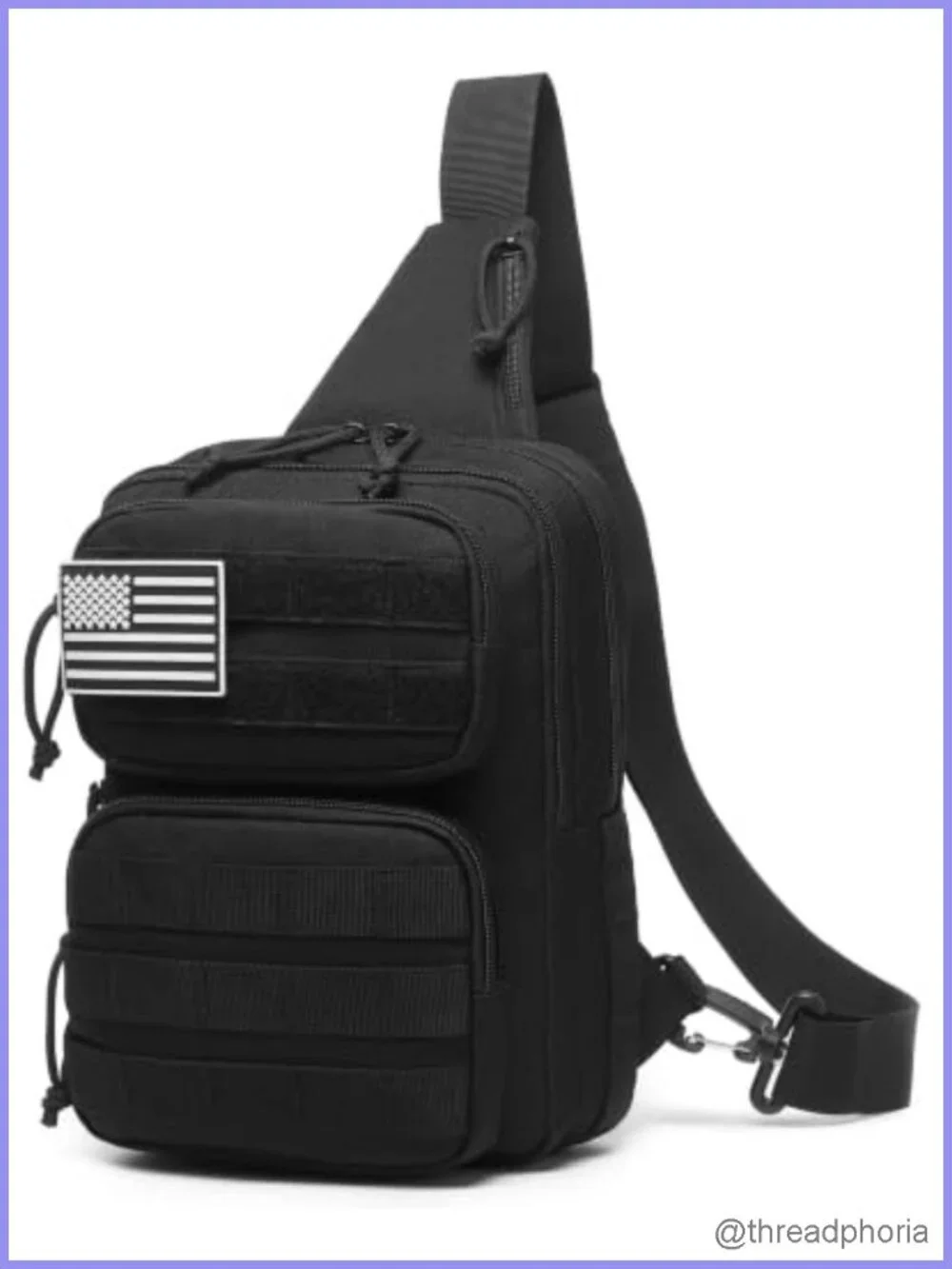 RFID Blocking Tactical Crossbody Sling Bag with MOLLE System, Nylon